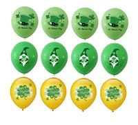 Luxshiny 30 pièces Ballons de Fête Saint Patrick Latex Motif pour Décorations de Fête et