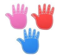 Luxshiny 3pièces Mitaines Éponge à Doigts Géants pour Supporters Mains Mousse Légères et Absorbantes pour Événements Sportifs Fêtes de Cheerleading et Cosplay Accessoires Colorés Bleu