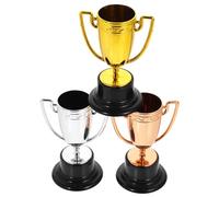 Luxshiny 3pièces Trophée Lot de Décoration De Fête Sportive Récompense Idéale pour Compétitions Et Événements Trophées Brillants pour Garçon Fille Faciles à Transporter