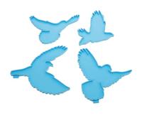 Luxshiny 4 Moules en Silicone Réutilisables pour Fabriquer des Oiseaux Marins Décoratifs, Résistance aux Chocs, Kit DIY 4 Pièces pour Artisanat Manuel