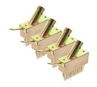 Luxshiny 4 Pièces Brosse à Désherber Acier pour Fentes et Joints Brosse de Jardin Fil pour Éliminer Mauvaises Mousse et Débris Allées et