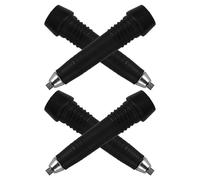 Luxshiny 4 Pièces Embouts de Bâtons de Randonnée Universels en Acier Tungstène Abs Noir, Pointe Résistante Antidérapante pour Ski et Activités de Plein Air, Support Stable et Solide