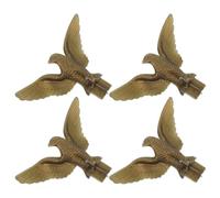 Luxshiny 4 pièces Ornement de Tête de Mât de Drapeau Aigle Plastique Décor Pratique pour Hampe de Drapeau Salle de Réunion et Espace Public Facile à Installer et Léger