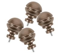 Luxshiny 4 Pièces Prise De Tringle à Rideau D'extrémité pour Cannes à Rideaux Tête De Tringle à Rideau Embouts pour Tringles à Rideaux Extrémités De Tringle à Rideau Le Fer Brun