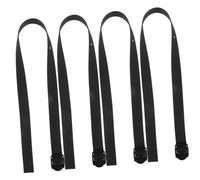 Luxshiny 4 Pièces Sangles de Pied pour Appareil Elliptique, Sangles de Pied Réglables, Nylon, Noir, 75x3,3cm, pour Rameur et Vélo, Fitness à Domicile et Entraînement en Salle