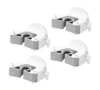 Luxshiny 4 pièces Support Mural pour Balai sans Perçage Lot de Crochets Adhésifs Robustes Clips Antidérapants pour Rangement de Serpillères Cuisine et Salle de Bain