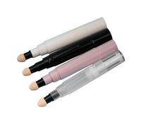 Luxshiny 4 pièces Tube de Blush Rechargeable Lot de Tubes Transparents Roses Noirs et Blancs Applicateur Vide pour Huile à Lèvres Distributeur Pratique pour Maquillage et Rangement