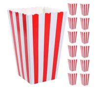 Luxshiny 48 Pièces Boîte à Popcorn en Papier Rouge Rayé pour Fêtes et | Récipient Pliable Multi-usage, Résistance à Graisse, Portable, pour Snacks, Décorations, Soirées