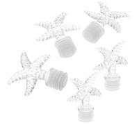 Luxshiny 5 Pièces Bouchon Décoratif pour Flacons de Parfum Flacon de Parfum Étoile Vintage Cristal Plastique Anti-évaporation pour Voyage et Décoration Intérieure