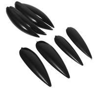 Luxshiny 5 Pièces Sur Les Ongles D'halloween Ongles De Sorcière Effrayants Faux Manucure Faux Noirs Colle D'halloween Sur Les Pour La
