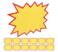 Luxshiny 50 Pièces Étiquette de Prix Réinscriptible Recto Verso en Papier Jaune, Étiquette de Vente pour Affichage de Magasin et Supermarché, pour Fruits et Présentoirs de Vente au Détail