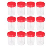 Luxshiny 50 PièCes Gobelets À ÉChantillons StéRiles Pour PréLèVement De Selles Avec Couvercle En Spirale ÉTanche RéCipients De PréLèVement Pour Usage Laboratoire Et Analyse MéDicale