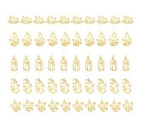 Luxshiny 50pièces DIY Resin Pendant Frame Mold Kit And Easy-to-use Jewelry Craft Tool For Adults And Children Mixed Colors Couleur Aléatoire