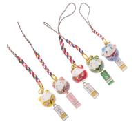 Luxshiny 5pcs Pendentifs Chat Chanceux en Céramique Finition Fine et Toucher Doux, Accessoires Adorables pour Paquet et Téléphones, Couleurs Variées, Design Unique Couleur Aléatoire