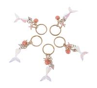 Luxshiny 5pcs Pendentifs Sirène Décoratifs en Alliage et Résine, Légers et Résistants à L'usure, Breloques Élégantes pour Paquet à Main, Choix Présent Quotidien