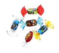 Luxshiny 5pièces Glass Candy Ornaments Chic Sweets Decorations for Home Wedding Festival and Office
