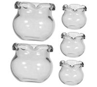 Luxshiny 5pièces Miniature Fish Bowl Décoratif Verre pour Maison De Poupée Accessoires pour Paysage Et Décoration De Jardin