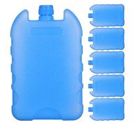 Luxshiny 6 Pièces Packs de Glace pour Climatiseur Portable Réutilisables en PE Bleu, Économiseurs D'énergie pour Ventilateur d'air, Vacances en Paquet à Dos ou Fête