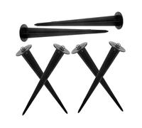 Luxshiny 6 pièces Piquets Aluminium pour Lampes Solaires Jardin Supports Solides et pour Éclairage Chemins Extérieur Résistants Aux Intempéries pour Décoration Pelouse
