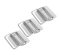 Luxshiny 6 Pièces Poignée Pliable en Acier Inoxydable, 10cm, Argenté | Montage en Surface, Prise Antidérapante, Entraxes 8,5cm et 6,7cm, Matériel Inclus