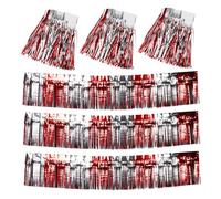 Luxshiny 6 Pièces Rideau De Pluie Décor De Voiture De Mariage Décorations De Fête d'anniversaire Toile De Fond pour Les Chars De Parade Accessoires Photo en D'épice Plastique