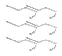 Luxshiny 6 Pièces Support de Gouttière en Fer Robuste et Résistant aux Intempéries, Équerre Argentée pour Bâtiments Commerciaux et Applications Industrielles