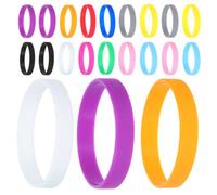 Luxshiny 60 Pièces Bracelets en Silicone pour Événements, Unis, Souples | Surface Lisse et Simple, Transfert Thermique Compatible, Usage Commun, Fêtes et Assemblées, Lot Pratique