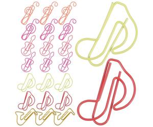 Luxshiny 60 Trombones Créatifs en Métal Forme de Notes de Musique Colorés pour Bureau et Fournitures Scolaires, 60 Pièces, pour Mémos et Présents pour Couleur Aléatoire Plusieurs styles