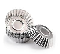 Luxshiny 66 pièces Moules à Tartelettes Aluminium Moules Pâtisserie Antiadhésifs pour Quiches Cupcakes Aux Œufs Cuisson Uniforme Alliage Aluminium pour Usage Domestique et Professionnel