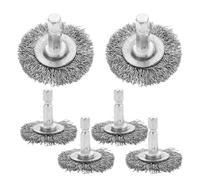 Luxshiny 6pcs Brosse Métallique pour Perceuse à Fil D'acier Cuivré Tige Hexagonale, Polissage Fin et Élimination Rapide des Taches pour Perceuse et Meuleuse D'angle