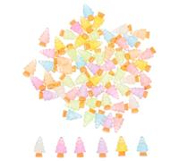 Luxshiny 72 Pièces Petit Sapin de Noël de Table en Résine, Don Lumineux | Décorations de Bureau pour Fêtes D’hiver, Surface Lisse, pour Table à Manger, Forme Robuste Couleur Aléatoire