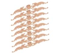 Luxshiny 8 Pièces Appliques Sculptées de Décorations Naturel pour Cadres Portes Élégance Décor Intérieur