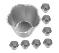 Luxshiny 8 Pièces Moules à Pudding Aluminium Moules Ronds Antiadhésifs pour Cupcakes et Cheesecakes Ramequins Résistants à Haute Température pour Cuisson Au Four