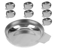 Luxshiny 8pcs Plateau de Pesée en Acier Inoxydable pour Balance Électronique, Facile à Manipuler, Résistant à L'usure, pour Professionnels Bijouterie et Usage Mixte