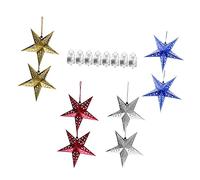 Luxshiny 8Pièces Guirlande Suspendue Lumineuses Décoration Pentagramme pour Cafés et Photographies