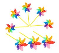 Luxshiny 8pièces Moulins à Vent Extérieurs Colorés Décor Jardin Piquets Rotatifs pour Pelouse Ornements Lumineux pour Cour Et Prairie Facile à Installer Accessoire Photo Et Mariage