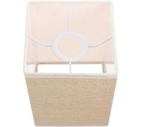 Luxshiny Abat-Jour En Tissu Carré Rectangulaire En Lin - Contemporain Pour Table De Chevet, Petite Lumière, Remplacement Pour Lampadaire - Kaki