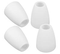 Luxshiny Abat-jour Plastique Blanc à Tête Plate 40 Mm de Diamètre, Lot de 4 Pièces pour Lampe de Table, Applique Murale et Éclairage D’appoint, Cache-lampe Polyvalent pour Maison et