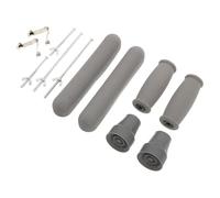 Luxshiny Accessoires de Béquilles en Caoutchouc et Métal, Coussinets Antidérapants Résistants à L'usure avec Vis et Billes, Soutien Confortable pour Usage en Rééducation et Extérieur, 1