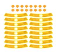 Luxshiny Accessoires Vélo 16 Réflecteurs de Rayons en Plastique Solide, Décorations Réfléchissantes pour Roues de VTT et Vélos de Route, Signalisation Sécurité Nocturne Jaune