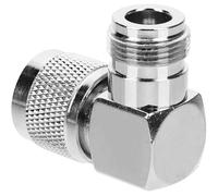 Luxshiny Adaptateur Coaxial de Type N à Angle Droit Mâle vers Femelle en Métal Léger pour Câble Coaxial, pour Signal Téléphonique et Radio CB