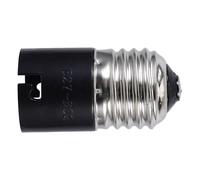 Luxshiny Adaptateur Convertisseur de Culot de Lampe E27 vers B22 en PC Noir, Installation Facile pour Ampoules et Espaces Commerciaux