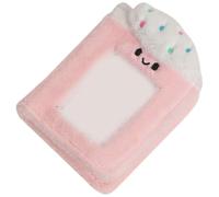 Luxshiny Album Photo en Peluche 3 Pouces Rose, Album de Collection de Cartes Postales Souple Pochettes Remplaçables, Mini Livre Photo pour Souvenirs de Famille, Voyage et Présent Fête