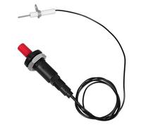Luxshiny Allumeur Électronique Piézoélectrique à Bouton Poussoir, Allumeur de Poêle à Gaz Noir en Abs et Métal, pour Appareils à Gaz, la Cuisine Extérieure et Camping