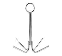 Luxshiny Ancre de Bateau à 4 Griffes en Acier Inoxydable Résistant la Corrosion, Grappin Marin Compact pour Amarrage Yacht, Kayak et Bateau Pneumatique, Crochet d'ancrage Multifonction