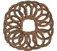 Luxshiny Anneaux de Rotin Naturels 10 Cm pour Couronnes DIY, Lot de 16 Pièces, Cadre Circulaire pour Couronne de Noël, Matériaux pour Décoration Porte, Cercle Attrape-rêves et Loisirs