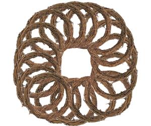 Luxshiny Anneaux de Rotin Naturels 10 Cm pour Couronnes DIY, Lot de 16 Pièces, Cadre Circulaire pour Couronne de Noël, Matériaux pour Décoration Porte, Cercle Attrape-rêves et Loisirs