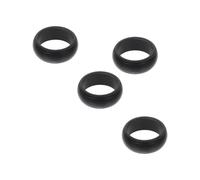 Luxshiny Anneaux de Sport en Silicone Noir pour Homme, Pack de 4 Pièces Flexibles et Confortables, Protège-doigts Ronds pour Vélo et Natation
