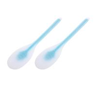 Luxshiny Applicateur de Lotion et Soin Corporel Confortable Bleu en Tpe Dos 2pcs pour Application Facile Brosse de Massage Polyvalente