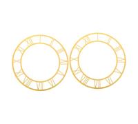 Luxshiny Autocollants Muraux Horloge 2pcs en Acrylique Miroir Rond avec Chiffres Romains pour Déco Murale Salon et Hôtel, Installation Facile et Design Élégant